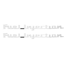 Trim Parts 1957 Chevrolet Car/Corvette Front Fender "Fuel Injection" Emblem, Pair - (1452)