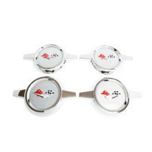 Trim Parts 1959-60 Chevrolet Car & El Camino Silver Spinner Assembly, Set - (2052)