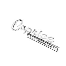 Trim Parts 1966 Chevrolet Caprice & Wagon Rear "Caprice By Chevrolet" Emblem, Each - (2571)