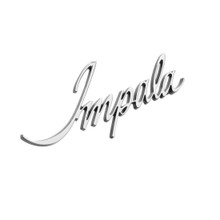 Trim Parts 1969 Chevrolet Impala Front "Impala" Fender Emblem W/Fasteners, Pair - (2879)