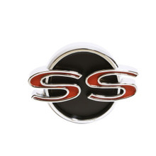 Trim Parts 1966 Chevy II/Nova Front Grille "SS" Emblem W/ Retainer & Fasteners, Each - 3042