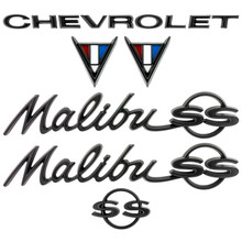 Trim Parts 1964-67 Chevrolet Chevelle/Malibu Emblem Kit Black - (4100B)