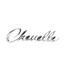 Trim Parts 1968 Chevrolet Chevelle Rear "Chevelle" Panel Emblem W/Fasteners, Each - (4502)