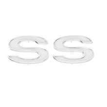 Trim Parts 1969-1972 Chevelle/El Camino & 1969 Impala Front Fender "SS" Emblems W/White, Each - (4620)