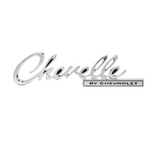 Trim Parts 1969 Chevrolet Chevelle Rear Deck "Chevelle By Chevrolet' Emblem, Each - (4640)