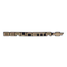 Trim Parts 1985-1986 Chevrolet Camaro Rear Panel "Berlinetta" Emblem W/Fasteners, Each - (6997)
