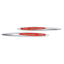 Trim Parts 1957 Chevrolet Truck Front Fender"3100" Spear Emblem, Pair - (9050)