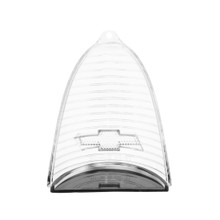 Trim Parts 1955 Chevrolet Full Size Cars Clear Tail Light Lens W/ Chrome Bowtie, Pair - (A1019C-CLEAR)