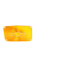 Trim Parts 1956 Chevrolet Full Size Cars Amber Parking Light Lens W/Chrome Bowtie, Pair - (A1386C)
