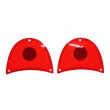 Trim Parts 1957 Chevrolet Full Size Cars Red Tail Light Lens, Pair - (A1480)