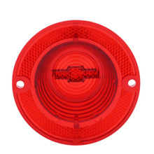 Trim Parts 1962 Chevrolet Full-Size Car Red Tail Light Lens W/Red Bowtie and Trim, Each - (A2150B)