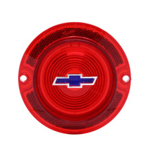 Trim Parts 1963 Chevrolet Impala Red Tail Light Lens W/Blue Bowtie, Each - (A2250F)