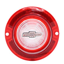 Trim Parts 1963 Chevrolet Full Size Car Red Back Up Light Lens W/Clear Bowtie, Each - (A2260B)