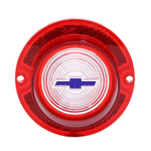 Trim Parts 1963 Chevrolet Full Size Car Red Back Up Light Lens W/Blue Bowtie, Each - (A2260F)