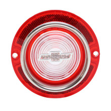 Trim Parts 1963 Chevrolet Full Size Car Red Back Up Light Lens W/Clear Bowtie & Trim, Each - (A2260T)