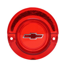 Trim Parts 1964 Chevrolet Full Size Car Red Tail Light Lens W/Red Bowtie & W/O Trim, Each - (A2350B)