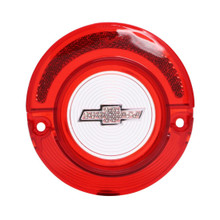 Trim Parts 1964 Chevrolet Full Size Car Red Back Up Light Lens W/Clear Bowtie W/O Trim Each - (A2360B)