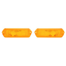 Trim Parts 1963 Chevrolet Full Size Car Amber Parking Light Lens, Pair - (A2438)
