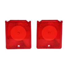 Trim Parts 1966-67 Chevrolet Chevy II/Nova Red Back Up Light Lamp Lens, Pair - A3048-RED