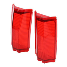 Trim Parts 1965 Chevrolet Chevelle Wagon/El Camino Red Outer Tail Light Lens, Pair - (A4835)
