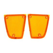 Trim Parts 1972 Chevrolet Corvette Amber Parking Light Lens, Pair - (A5310)