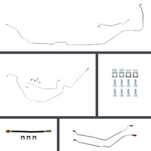 The Right Stuff 67 GTO Power 4-Wheel Disc Conversion Pre-Bent Stainless Steel Brake Line Kit - (ASP67H4)