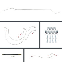 The Right Stuff 55-57 Bel Air 4-Wheel Power Disc Conversion Pre-Bent OE Steel Brake Line Kit - (BOP55H4)
