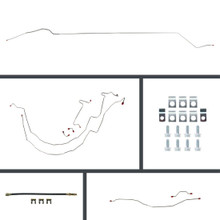 The Right Stuff 55-57 Bel Air 4 Wheel Disc Conversion Pre-Bent Stainless Steel Brake Line Kit - (BSM55H4)