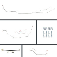 The Right Stuff 69-72 Chevelle Power 4-Wheel Disc Conversion Stainless Steel Brake Line Kit - (CSP69H4)