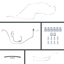 The Right Stuff 67 Camaro Manual Front Disc Conversion Rear Drum Pre-Bent Steel Brake Line Kit - (FOM67H2)