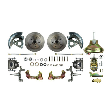 1967-1974 Chevrolet Rear Disc Brake Conversion Kit 12 And 10 Bolt Staggered Shocks