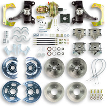 The Right Stuff 63-66 GM C10/C15 Truck/Suburban 2" Drop, Power 4-Wheel Disc Brake Conversion 6x5.5 Bolt Pattern - (TDC6356D)