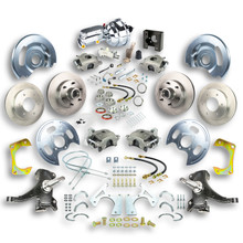 The Right Stuff 63-66 GM C10/C15 Truck/Suburban 2" Drop, Pwr 4-Wheel Disc Kit, Chrome Upper 6x5.5 Bolt Pattern - (TDC6356DX)