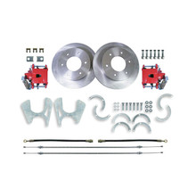 The Right Stuff Chevy/GMC Rear Disc Brake Kit, 6 Lug 10 or 12 bolt rear end Red Calipers - (TRD4746Z)