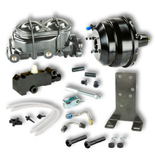 The Right Stuff Black Booster & Master Cylinder Combination Kit, Bottom Mounted Valve Disc/Disc - (B85311872B)