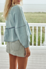 FREE PEOPLE DENIM BRUNCH BABE TOP