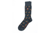 MARTIN DINGMAN ELK PERUVIAN PIMA COTTON SOCKS - GRAPHITE