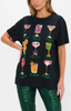 SHOW ME YOUR MUMU TRAVIS TEE - COCKTAILS GRAPHIC