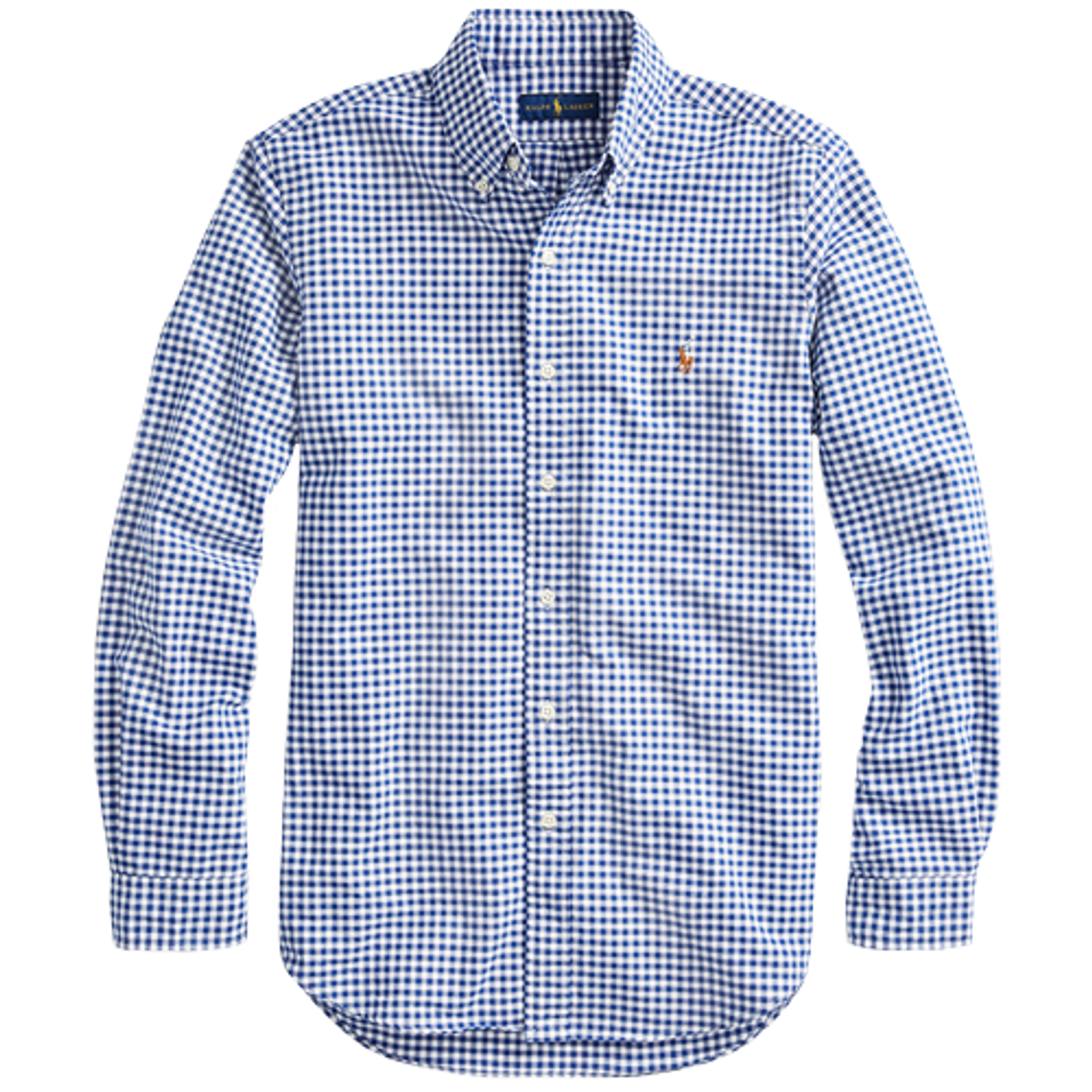 POLO RALPH LAUREN Men's Check Oxford Sportshirt, Blue/White, S at   Men's Clothing store