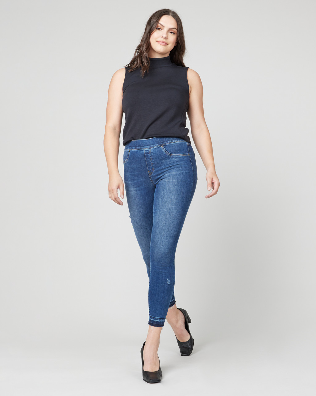 Spanx Distressed Ankle Skinny Jeans, Medium Wash - $63 - From Marissa