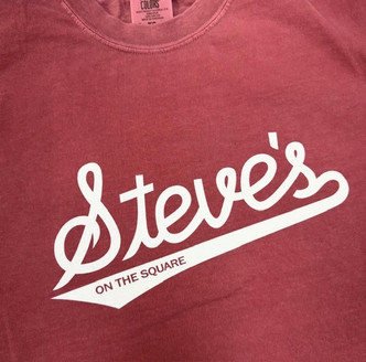 STEVE'S ON THE SQUARE BASEBALL LOGO T-SHIRT