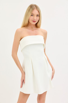 LENA STRAPLESS FITTED DRESS