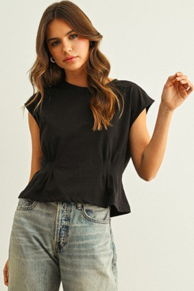 MIOU MUSE CAP SLEEVE TOP