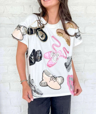 QUEEN OF SPARKLES DANCE SHOES TEE