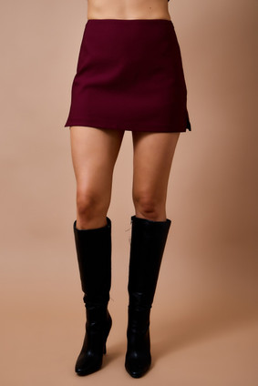 DAY+MOON CREPE HIGH WAIST MINI SKORT
