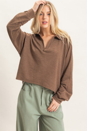 HYFVE OPEN COLLAR KNIT SHIRT