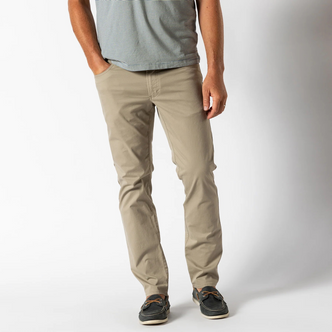 DUCK HEAD SHORELINE FIVE-POCKET PANTS - KHAKI