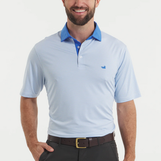 SOUTHERN MARSH BERMUDA PERFORMANCE POLO - HAMPTON STRIPE