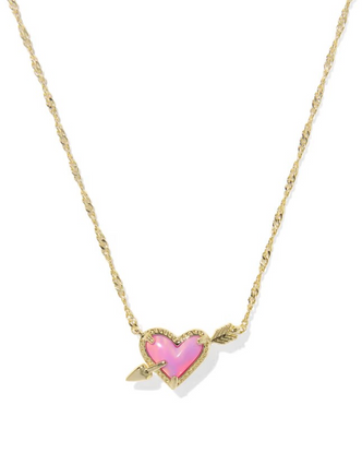 KENDRA SCOTT ARI HEART ARROW NECKLACE