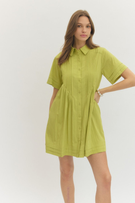 ENTRO CHARTREUSE DRESS